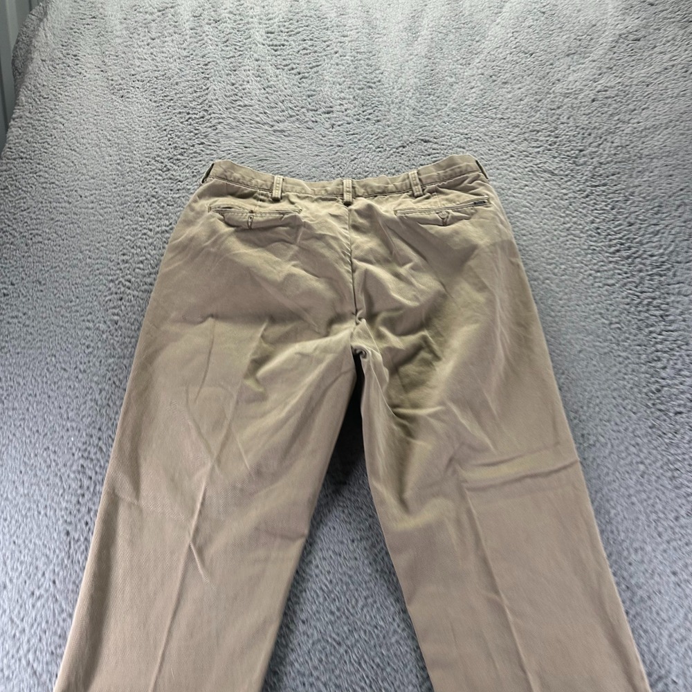 Polo Ralph Lauren Pant Mens 36x30 Brown Cotton Chino Straight Business Office - Picture 4 of 10